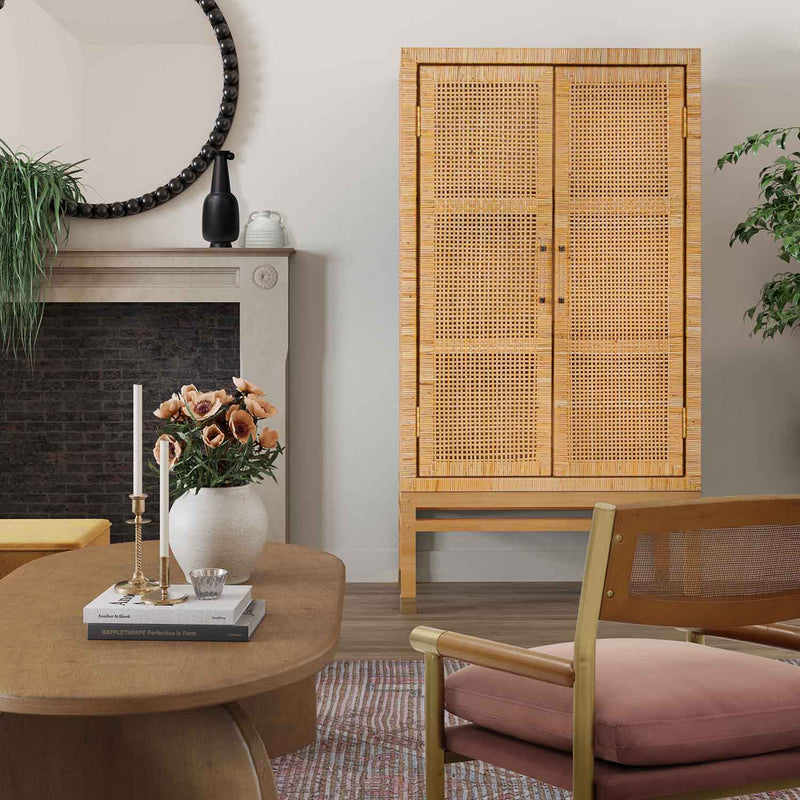 TOV Amara Woven Rattan Cabinet