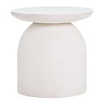 TOV Furniture Aloe White Concrete Side Table