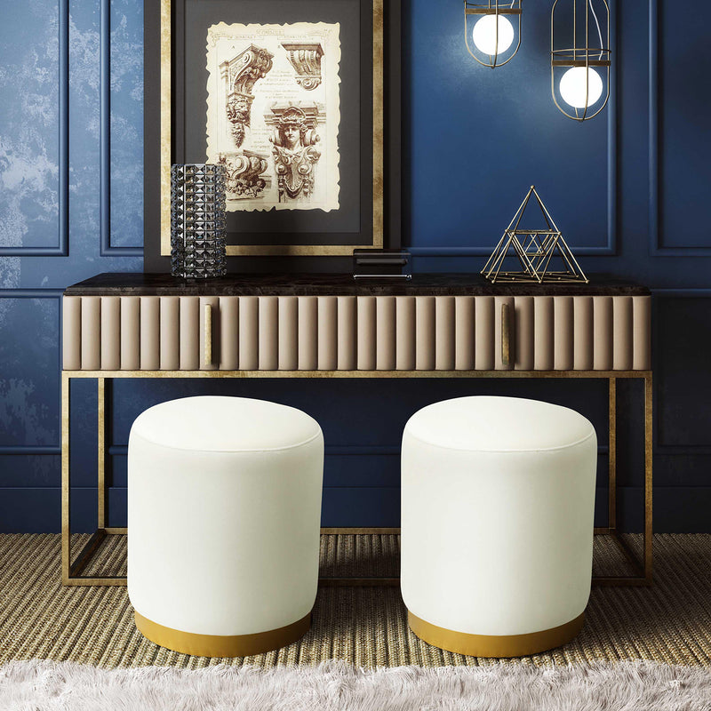 TOV Furniture Opal Gold Base Ottoman