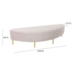 TOV Furniture Bianca Velvet Full Bench