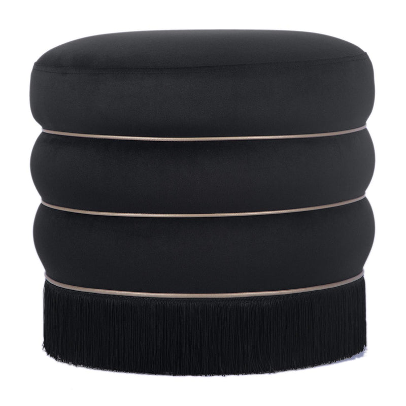 TOV Furniture Lakka Velvet Ottoman