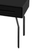 TOV Furniture Santana Black Glass Side Table