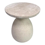 TOV Furniture Gina Travertine Side Table