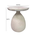 TOV Furniture Gina Travertine Side Table