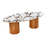 TOV Furniture Tamara Ceramic Oval Coffee Table