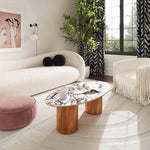 TOV Furniture Tamara Ceramic Oval Coffee Table