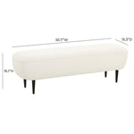 TOV Furniture Denise Boucle Bench