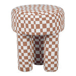 TOV Claire Checkered Boucle Stool