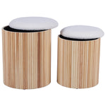 TOV Furniture Sagano Nesting Storage Ottoman Set of 2