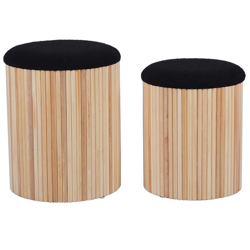 TOV Furniture Sagano Nesting Storage Ottoman Set of 2