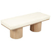 TOV Furniture Sagano White Dyed-Yarn Bench