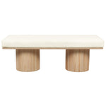 TOV Furniture Sagano White Dyed-Yarn Bench