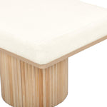 TOV Furniture Sagano White Dyed-Yarn Bench