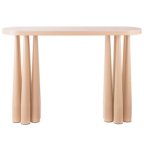 TOV Furniture Titan Peach Rose Glossy Console Table