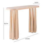 TOV Furniture Titan Peach Rose Glossy Console Table