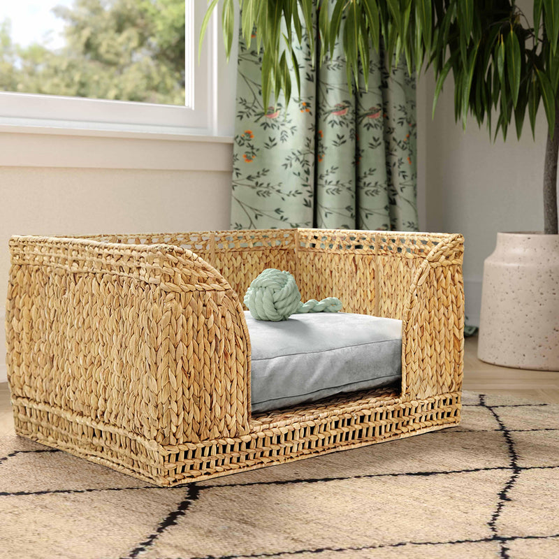 TOV Furniture Milou Natural Rattan Small Pet Bed