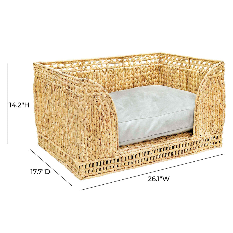 TOV Furniture Milou Natural Rattan Small Pet Bed