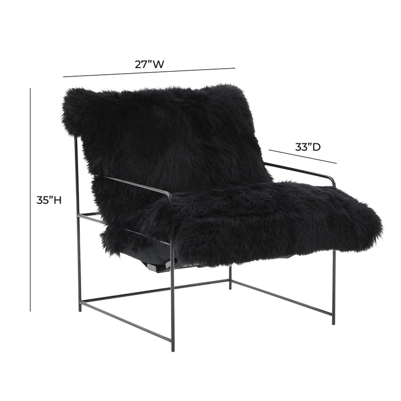 TOV Furniture Kimi Genuine Sheepskin Chair