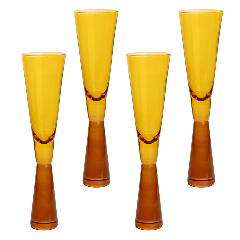 TOV Furniture Flute Champagne Glass Set of 4