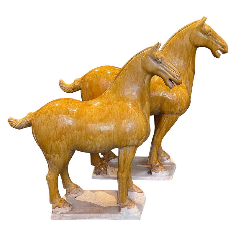 Currey & Co Tang Dynasty Persimmon Horse Sculpture - Final Sale