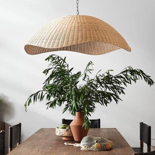 Four Hands Overscale Woven Rattan Pendant