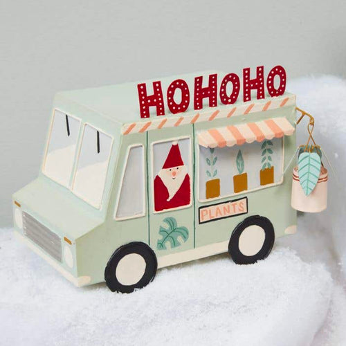 Santa's Plant Truck Tabletop Accent