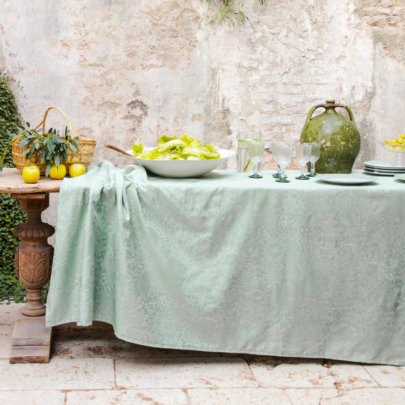 Garnier Thiebaut Mille Guipures Jade Tablecloth