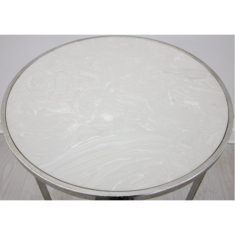 Round Stone Side Table