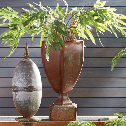 Weathered Tapered Square Urn