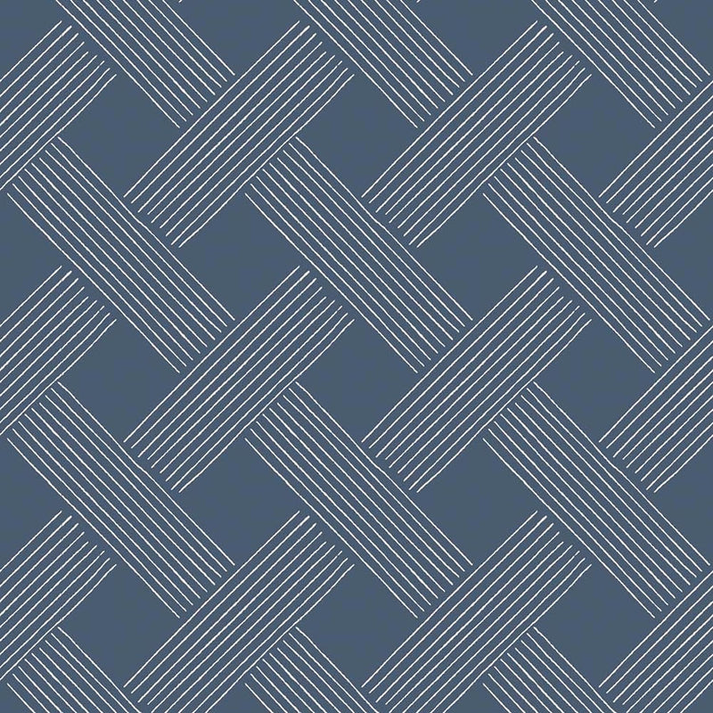 Mitchell Black Lattice Weave Wallpaper