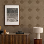 Mitchell Black Woven Basket Wallpaper