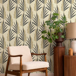 Mitchell Black Areca Palm Wallpaper