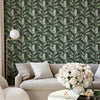 Mitchell Black Banana Leaf Wallpaper