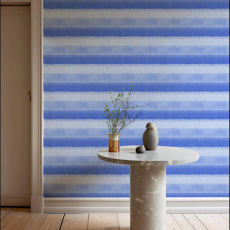 Mitchell Black Cabana Stripe Wallpaper