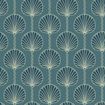 Mitchell Black Deco Lily Wallpaper