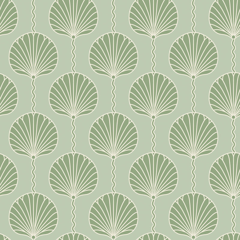 Mitchell Black Deco Lily Wallpaper