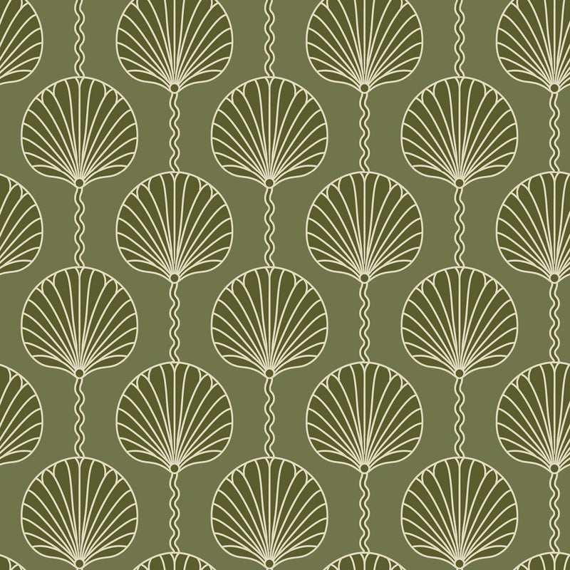 Mitchell Black Deco Lily Wallpaper