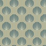 Mitchell Black Deco Lily Wallpaper