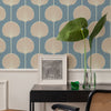 Mitchell Black Deco Lily Large Wallpaper