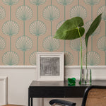 Mitchell Black Deco Lily Large Wallpaper