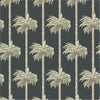 Mitchell Black Retro Tiki Palm Trees Wallpaper