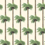 Mitchell Black Retro Tiki Palm Trees Wallpaper