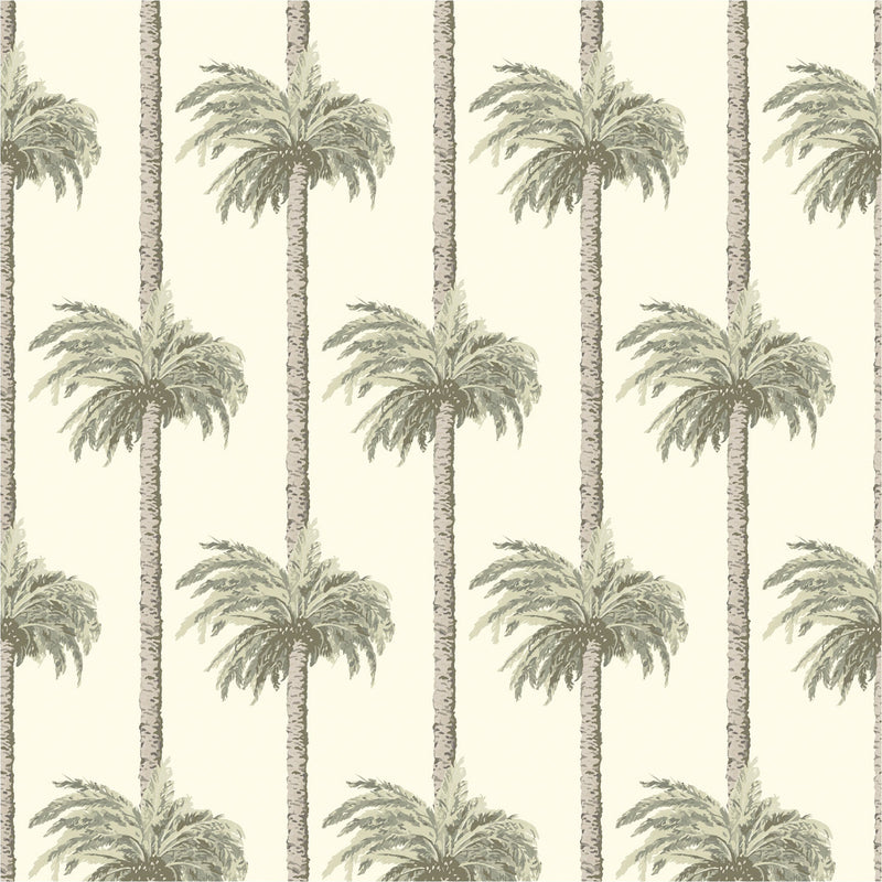 Mitchell Black Retro Tiki Palm Trees Wallpaper