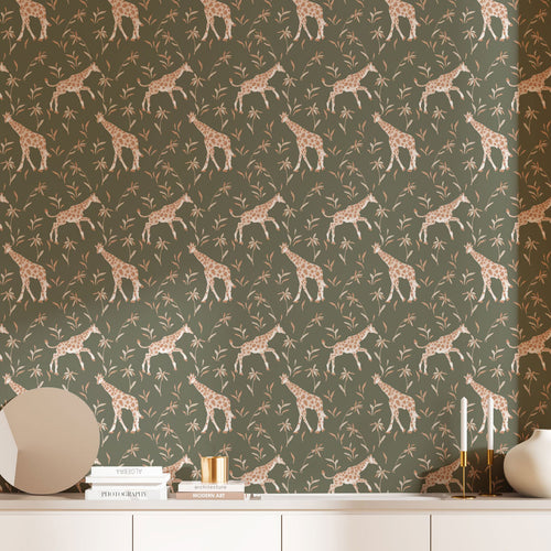 Mitchell Black x Blessed Little Bungalow Gentle Giraffe Wallpaper