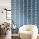 Mitchell Black Botanic Stripe Wallpaper