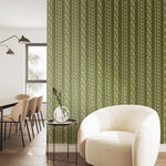 Mitchell Black Botanic Stripe Wallpaper