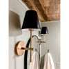 Crystorama Xavier Wall Sconce White/Black Shade