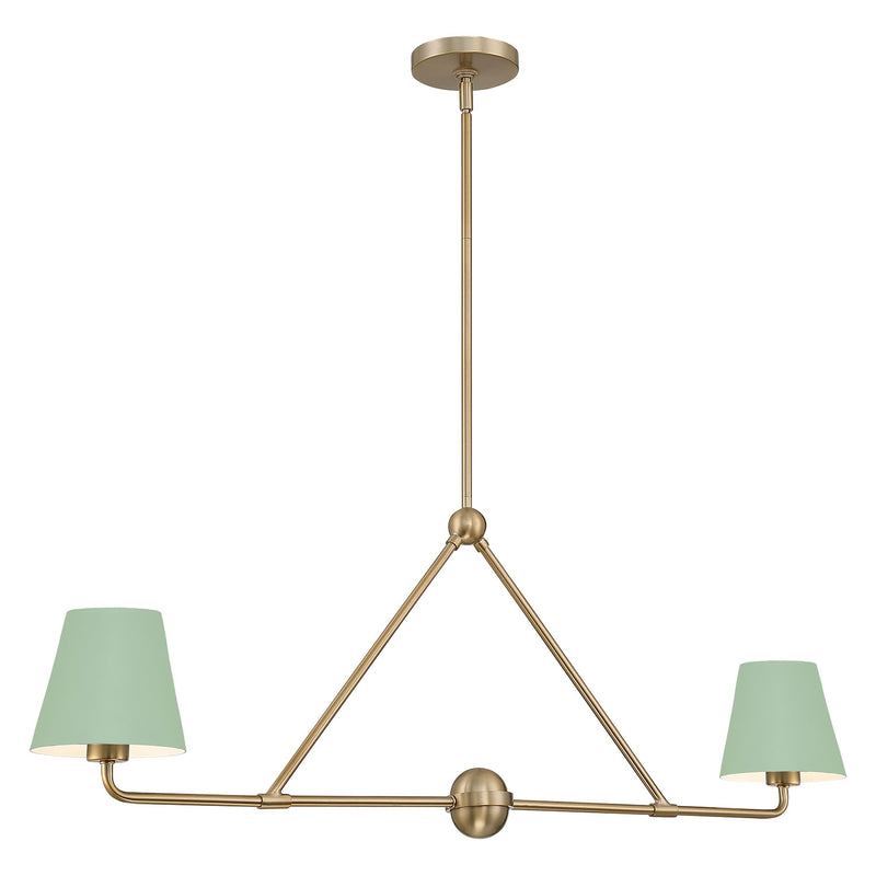 Crystorama Xavier 2-Light Linear Chandelier