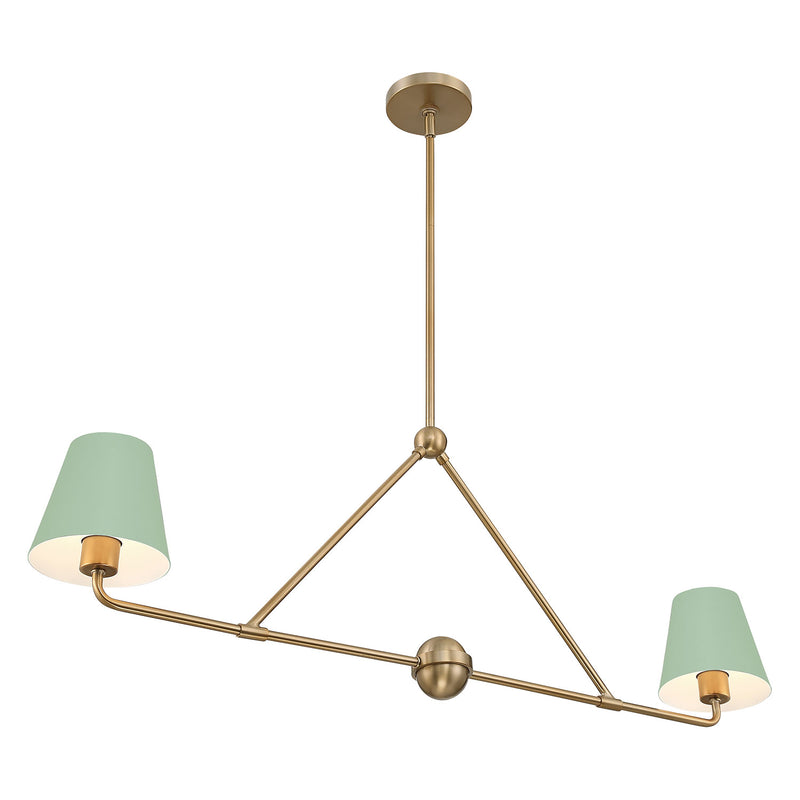 Crystorama Xavier 2-Light Linear Chandelier