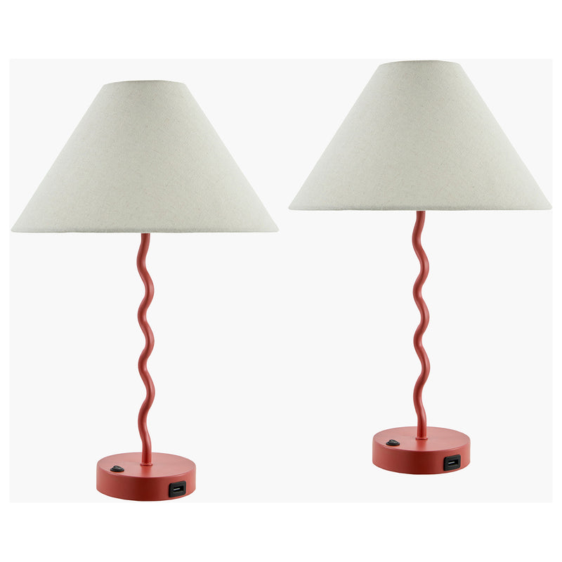 Begonia Accent Table Lamp Set of 2